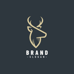 Obraz na płótnie Canvas deer head logo design vector