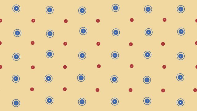 Charming Circles On A Flat Background Seamless Looping Motion