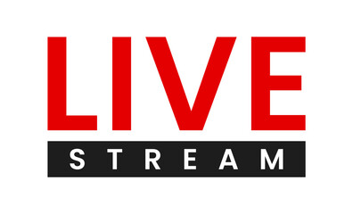 Fototapeta premium youtube live stream icon red and black