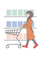 買い物をする女性