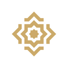 Islamic ornament Arab style logo icon vector design