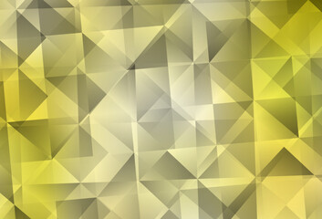 Light Yellow vector abstract polygonal pattern.