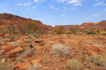 Namibian landscape Damaraland, homelands in South West Africa, Namibia.