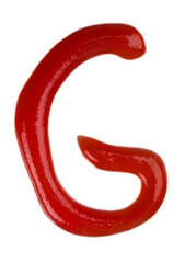 Ketchup Letter G Isolated