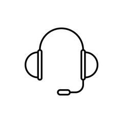 headset icon. outline icon