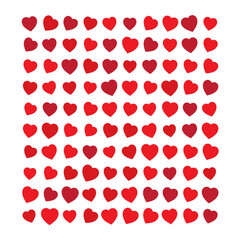 .one hundred hearts , matrix of love 10x10