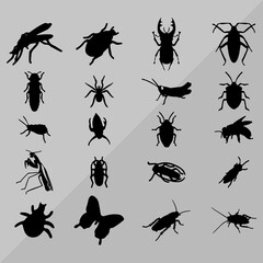Obraz na płótnie Canvas insect icons set