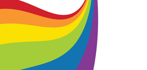 Blank rainbow abstract colorful background.  Colorful stripes on white background.