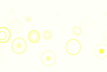 Light Green, Yellow vector pattern with spheres.