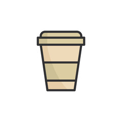 Disposable cup icon vector design templates