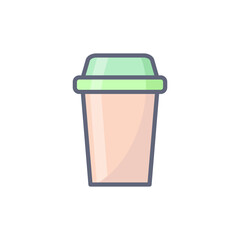 Disposable cup icon vector design templates