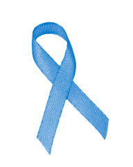 Niebieska wstążka PNG, Przezroczyste tło, symbol walki z rakiem, depresja  - obrazy, fototapety, plakaty