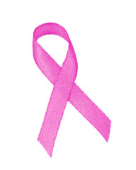 różowa wstążka PNG, międzynarodowy symbol oznaczający walkę z rakiem piersi - obrazy, fototapety, plakaty