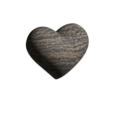 3d ebony heart