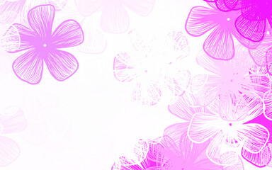 Light Purple vector natural backdrop with flowers