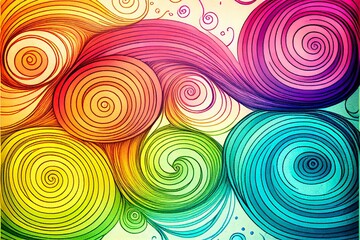 abstract colorful background with swirls, generative art 