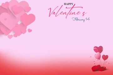 Happy valentine day. with creative love composition of the hearts.