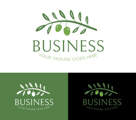 Olive Branch for Olive Oil and Tree Logo Design