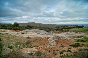 landscape with clouds , image taken in Larderello, pisa , tuscany, italy