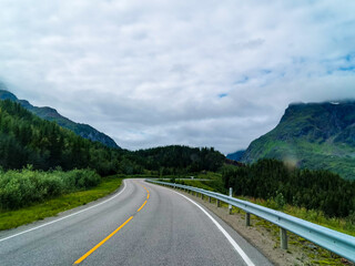 road to the mountains , image taken in Norway, Scandinavia, North Europe