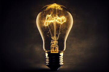 Light bulb depicting an idea