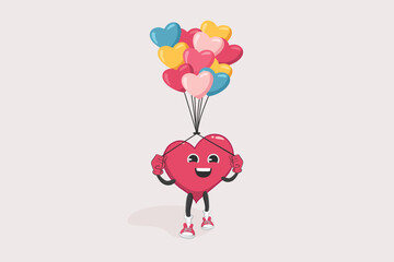 vector graphic illustration of happy valentine's day