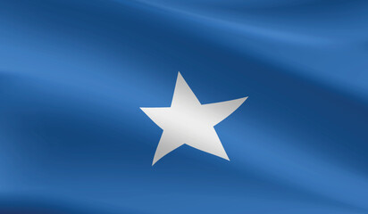 Somalia flag background.Waving Somalian flag vector