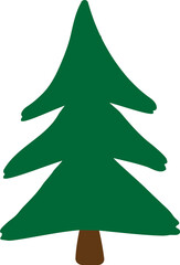 Green fir tree icon