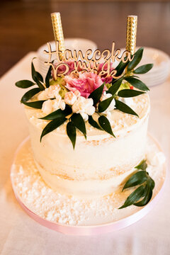 Tort urodzinowy roczek urodziny ciasto dziecko Hania Hanna rok 