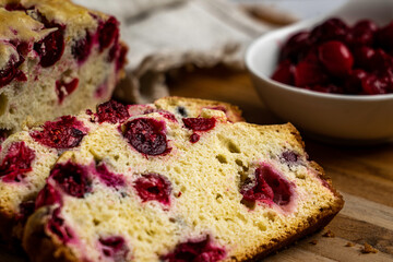 Homemade cranberry bread for the holidays