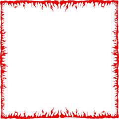 Vector illustration of fire frame