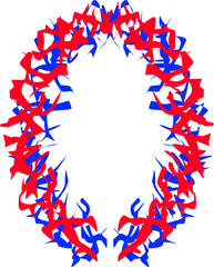 Vector of red and blue color abstract illustration