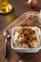 Traditional Rumanian food - Iahnie - mashed boiled beans
