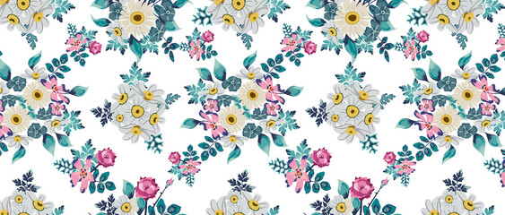 seamless pattern with flowers