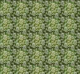 green background flowers pattern