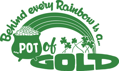 saint patricks design with pot of gol © GrumpyOldManStudios