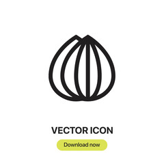 almont icon vector. Linear style sign for mobile concept and web design.almont symbol illustration. Pixel vector graphics - Vector.	