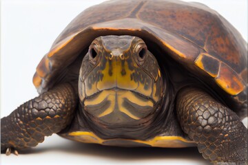 Close up of a Eastern Mud Turtle isolated on a white background
