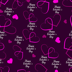 Seamless repeat pattern of hearts