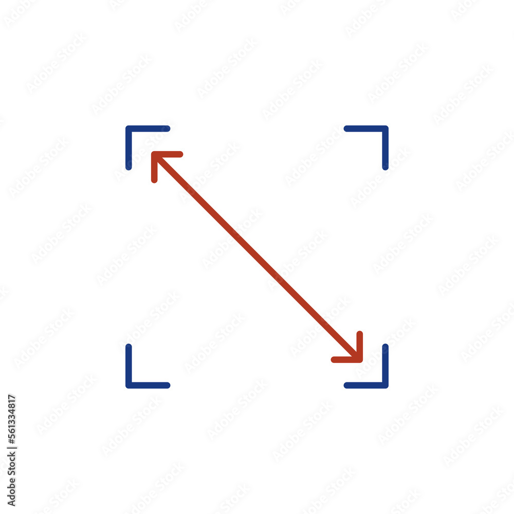 Poster scaling vector thin line concept colored simple icon or sign