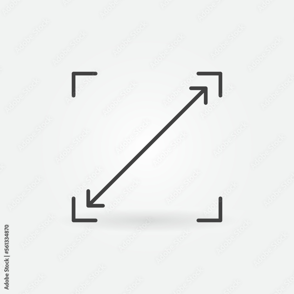Poster scaling vector thin line concept icon or symbol