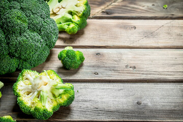 Pieces of fresh broccoli.