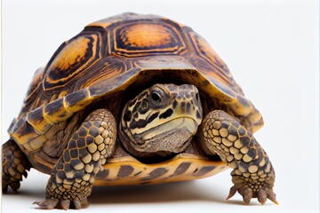 Close up of a Generic Turtle isolated on a white background