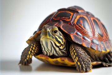 Close up of a Generic Turtle isolated on a white background