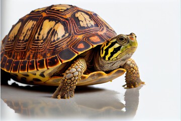 Obraz premium Close up of a Generic Turtle isolated on a white background