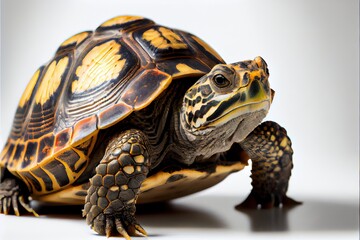 Fototapeta premium Close up of a Generic Turtle isolated on a white background