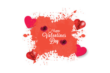 Minimal valentines day with advertisement decorative love hearts design 38