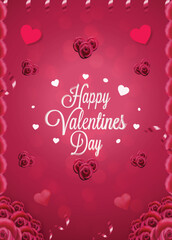 Party happy  valentines day festival design greeting flyer background design 45