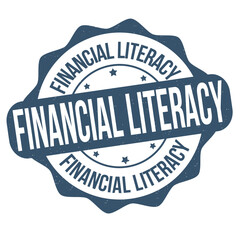 Financial literacy label or stamp