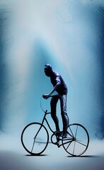 Obraz na płótnie Canvas person riding a bike